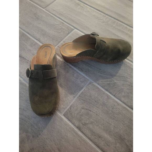 Aetrex Madison Cork Clog Olive Green Size 8.5/39‎ - Picture 1 of 7